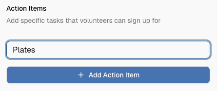 Action Items Example